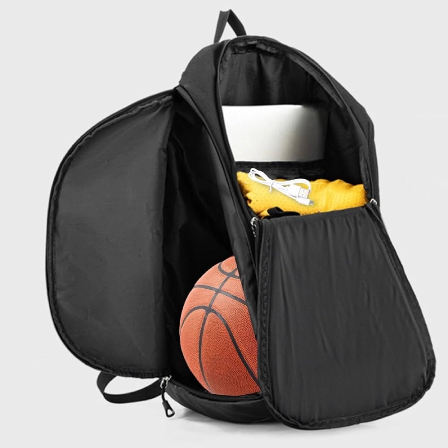 Basketball backpack with a ball