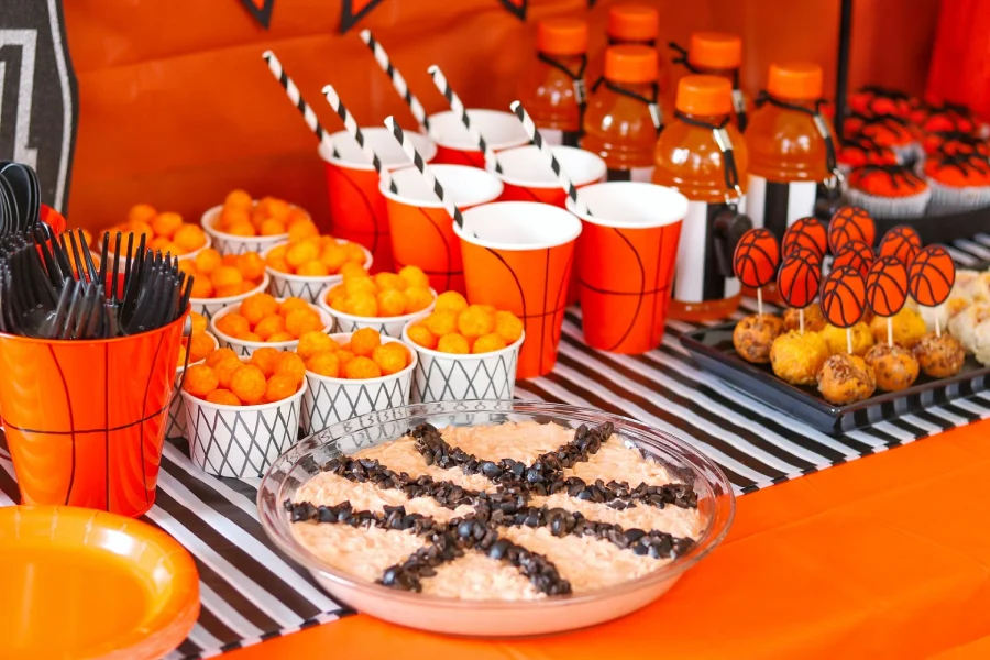 Whip up the table with basketball-themed cupcakes