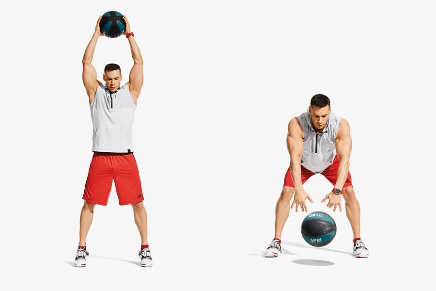 Medicine Ball Squat-to-Press