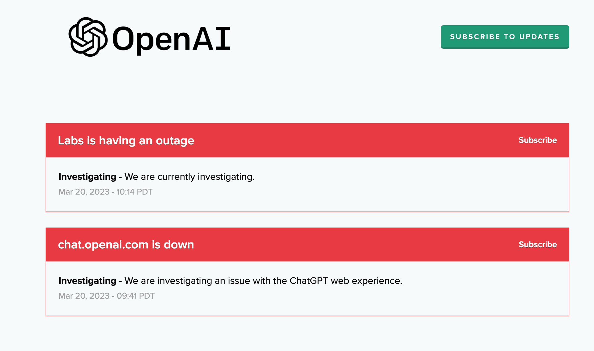 OpenAI outage affecting AI services during extended interruption
